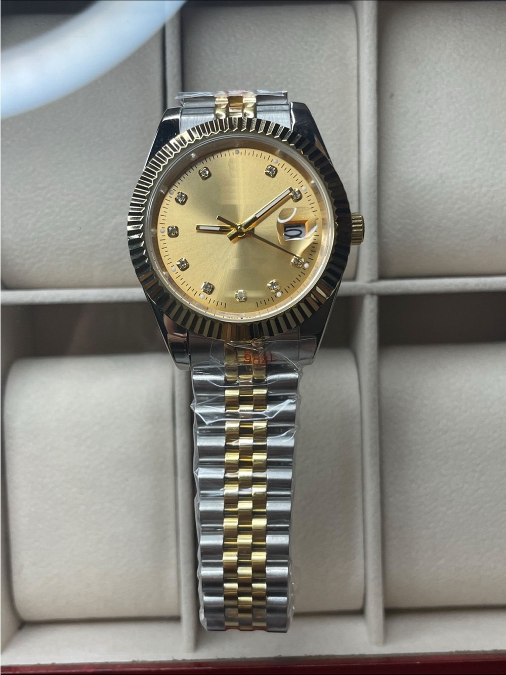 Two-Tone Gold Dial Men's Dress Watch